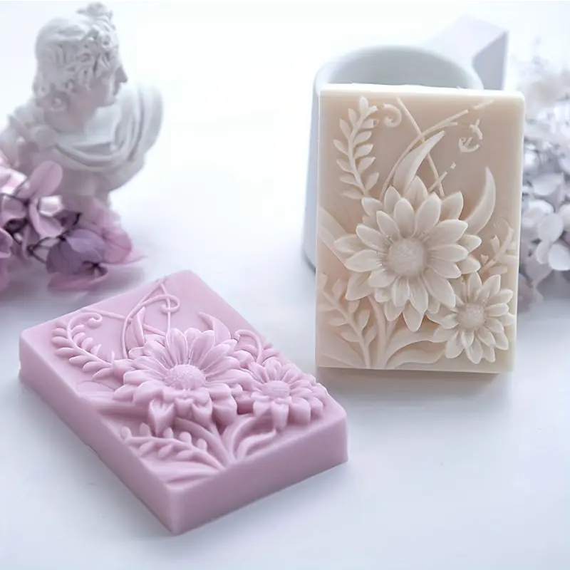 Soap Making Kit For Beginners - ثلاثية الأبعاد زهرة مربع الصابون قالب