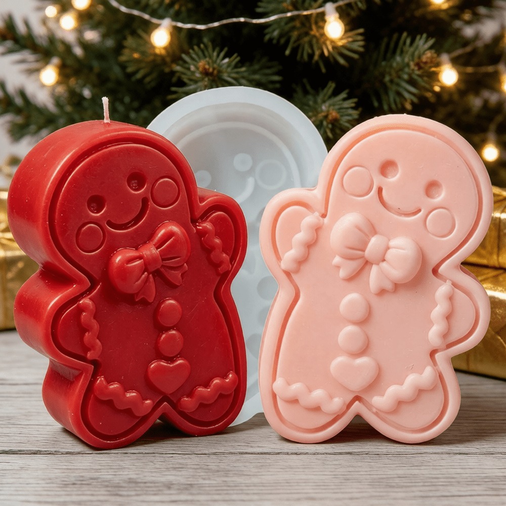 Soap Making Gifts - قالب سيليكون لرجل الزنجبيل الراقص ذو